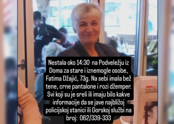 GSS Mostar: Potraga za nestalom Fatimom Džajić se nastavlja smanjenim intenzitetom
