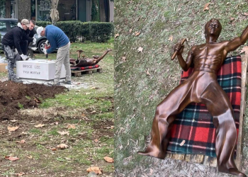 Kip Brucea Leeja ponovo u mostarskom parku