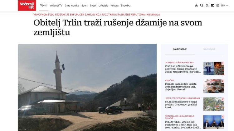 Kantonalni sud u Mostaru presudio: Večernji list zbog teksta Zorana Krešića mora platiti odštetu Medžlisu IZ Konjic
