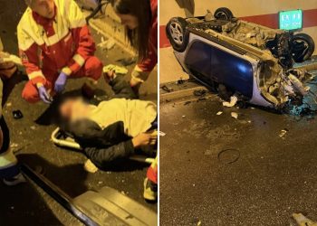 Stravična nesreća u tunelu autoputa prema Mostaru: Jedna osoba povrijeđena, automobil totalno smrskan