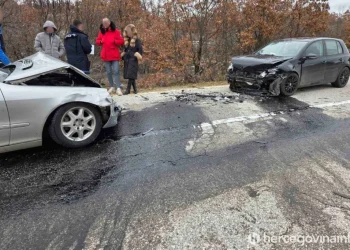 Teška saobraćajna nesreća kod Mostara, povrijeđeni prevezeni u mostarske bolnice