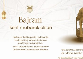 Gradonačelnik Kordić uputio bajramsku čestitku: “Provedite ove bajramske dane ispunjeni mirom, dobrim zdravljem i radošću”