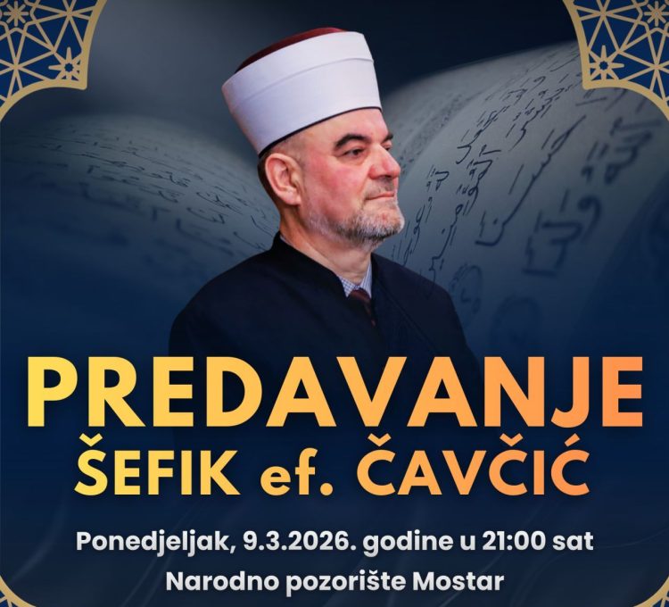 Ramazan u Mostaru: Predavanje Šefika ef. Čavčića u Narodnom pozorištu