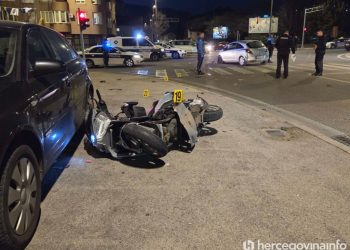 Još jedna saobraćajna nesreća u Mostaru, povrijeđen još jedan motociklist