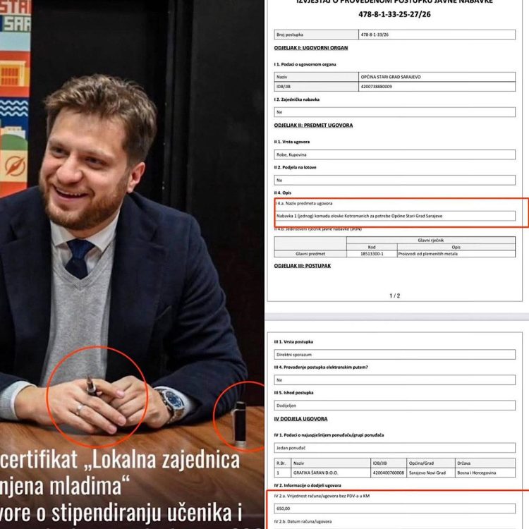 Olovka skuplja od penzije: SDP-ov načelnik kupio olovku za 650 KM