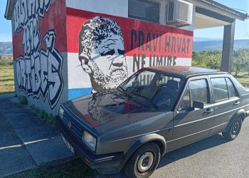 Mural ratnom zločincu Slobodanu Praljku u Ortiješu nije uklonjen: Građani spriječili akciju uklanjanja