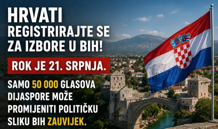 Pozivi hrvatskoj dijaspori na registraciju: “50.000 glasova može promijeniti političku sliku BiH”