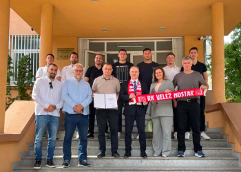 Ministar Velagić upriličio prijem za Rukometni klub Velež povodom plasmana u Premijer ligu BiH