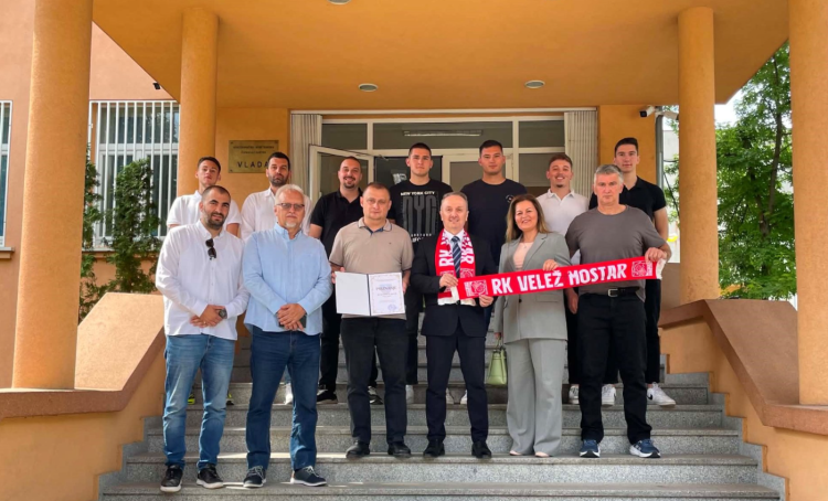 Ministar Velagić upriličio prijem za Rukometni klub Velež povodom plasmana u Premijer ligu BiH