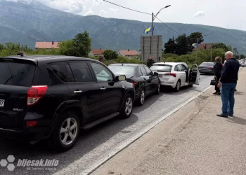 Saobraćajna nesreća na sjeveru Mostara: Lančani sudar Škode, Mercedesa i Toyote na M-17