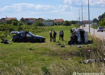 Hercegovina: Tri osobe povrijeđene u teškoj saobraćajnoj nesreći
