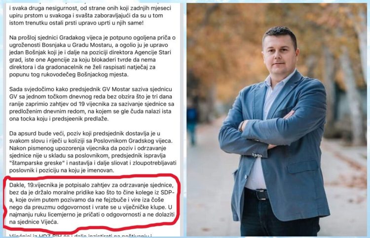 Politika piši-briši: Mostarski HDZ žestoko prozvao SDP, pa naknadno pobrisao taj dio objave