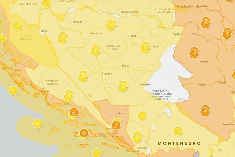 Zbog očekivanog nevremena izdato narandžasto upozorenje za cijelu BiH