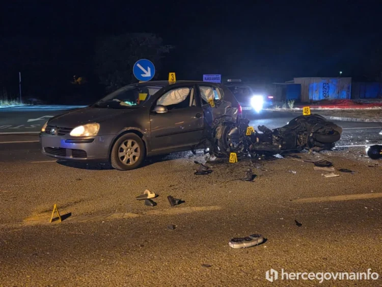 Dvije osobe teško povrijeđene u sudaru na M-17 kod Mostara