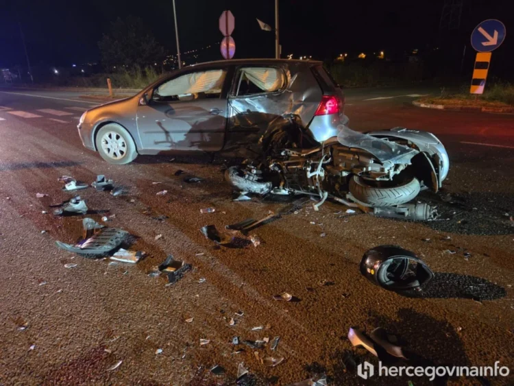 Detalji nesreće u Mostaru: 18-godišnjak i 19-godišnjak teško povrijeđeni na motoru